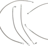 BURLY BRAND Handlebar Cable/Brake Line Kit - Complete - 15" Ape Hanger Handlebars - Stainless Steel B30-1118