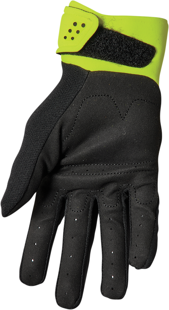 THOR Youth Spectrum Gloves - Black/Fluo Acid - Large 3332-1621