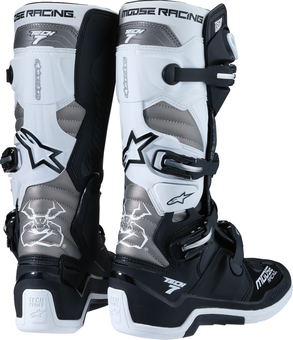 MOOSE RACING Tech 7 Boots - Black/White/Gray - US 14 0212024-153-14