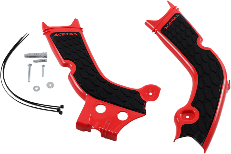 ACERBIS X-Grip Frame Guards - Red/Black 2736331018