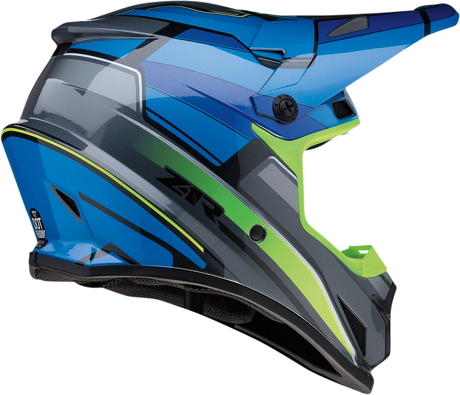 Z1R Rise Helmet - MC - Blue/Hi-Viz - Large 0110-7195