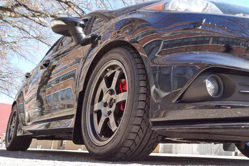 Rally Armor 13-19 USDM Ford Fiesta ST Black UR Mud Flap w/ Silver Logo MF29-UR-BLK/SIL