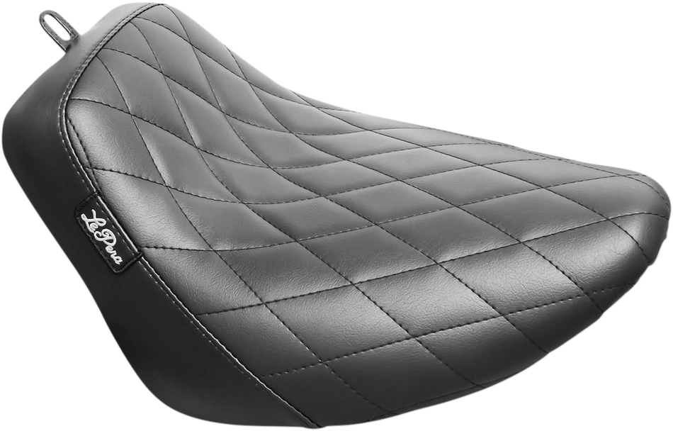 LE PERA Bare Bones Solo Seat - Diamond Stitch - Black - Softail LY-007DM