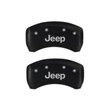 MGP 4 Caliper Covers Engraved Front & Rear JEEP Red finish silver ch 42013SJEPRD