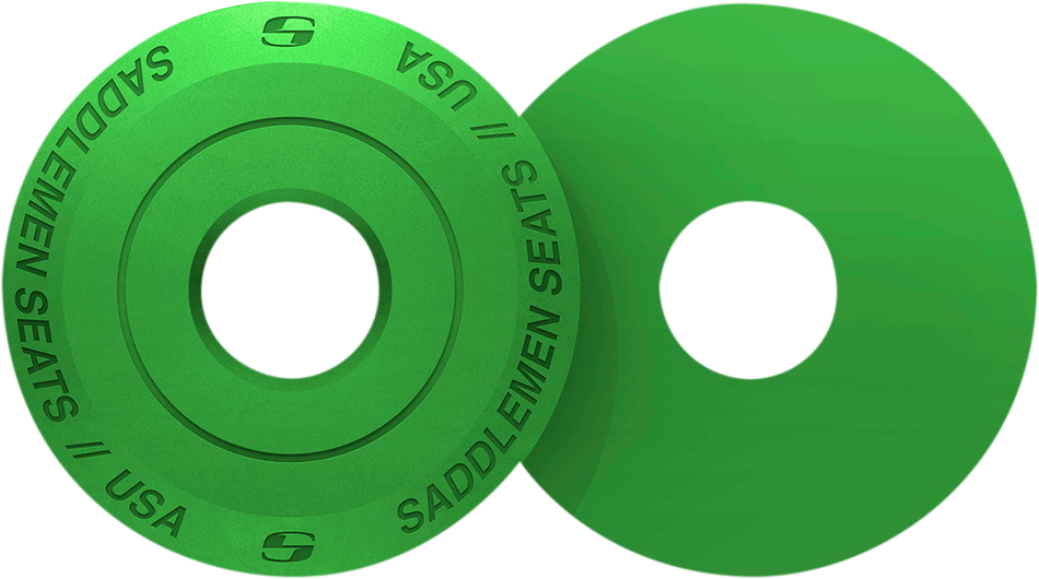 SADDLEMEN Fender Seat Washer - Bright Green 14707BG