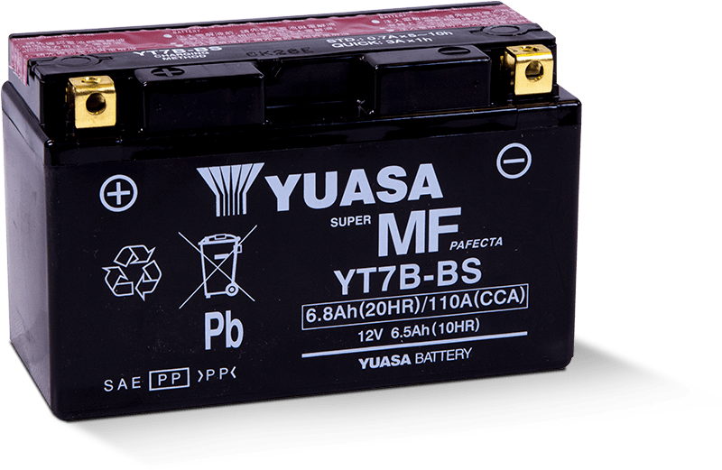 Yuasa YT7B-BS Maintenance Free AGM 12 Volt Battery (Bottle Supplied) YUAM62T7B