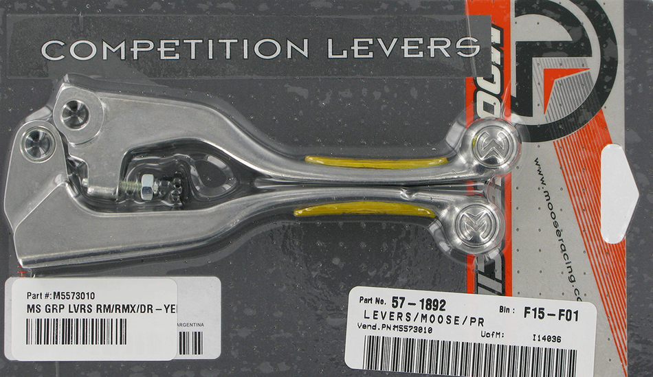 MOOSE RACING Lever Set - Competition - Yellow 1SGSC21