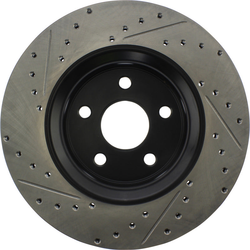 StopTech 11-12 Dodge Durango Sport Drilled & Slotted Front Driver-Side Brake Rotor 127.58008L