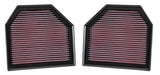 K&N Replacement Air Filter for 11-14 BMW M5/M6 4.4L V8 / 2015 M4/M3 3.0L I6  (2 per box) 33-2488