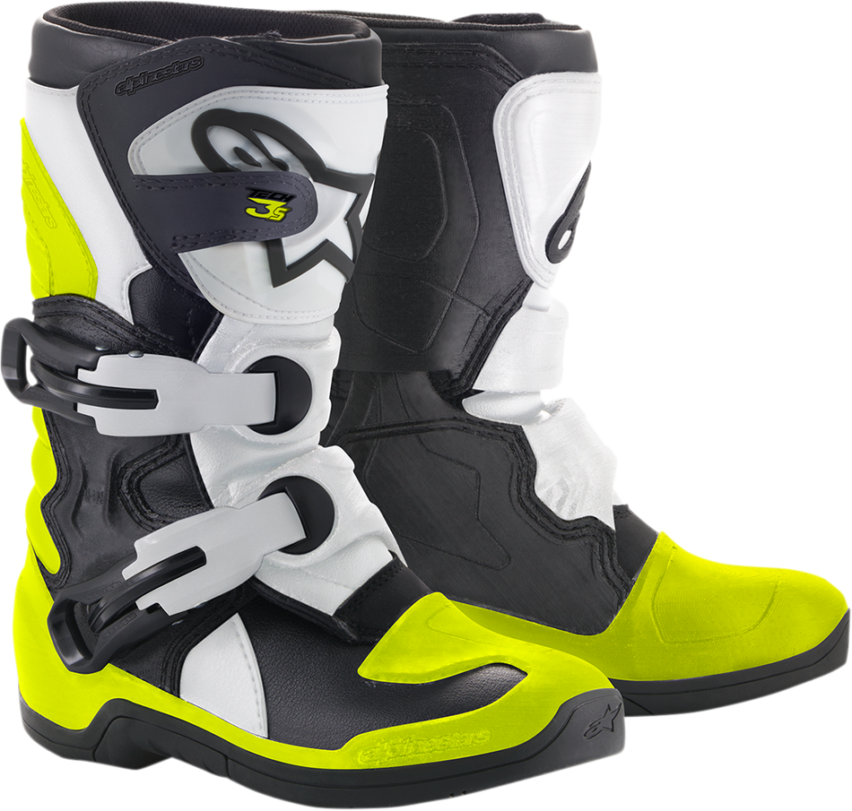 Botas ALPINESTARS Youth Tech 3S - Negro/Blanco/Amarillo - US 1 2014518-125-1 