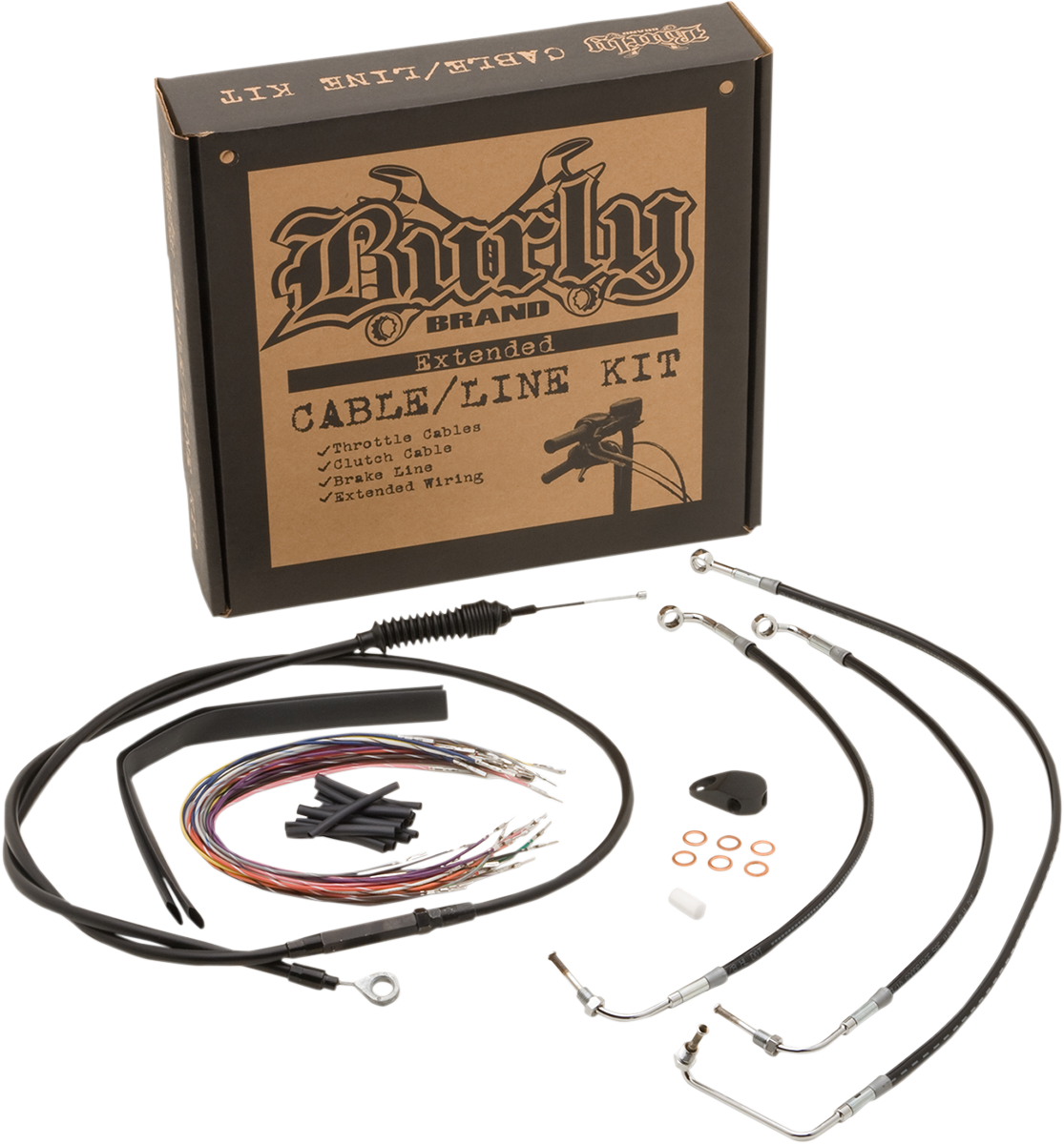 BURLY BRAND Control Kit - 13" Ape Hanger Handlebars B30-1113