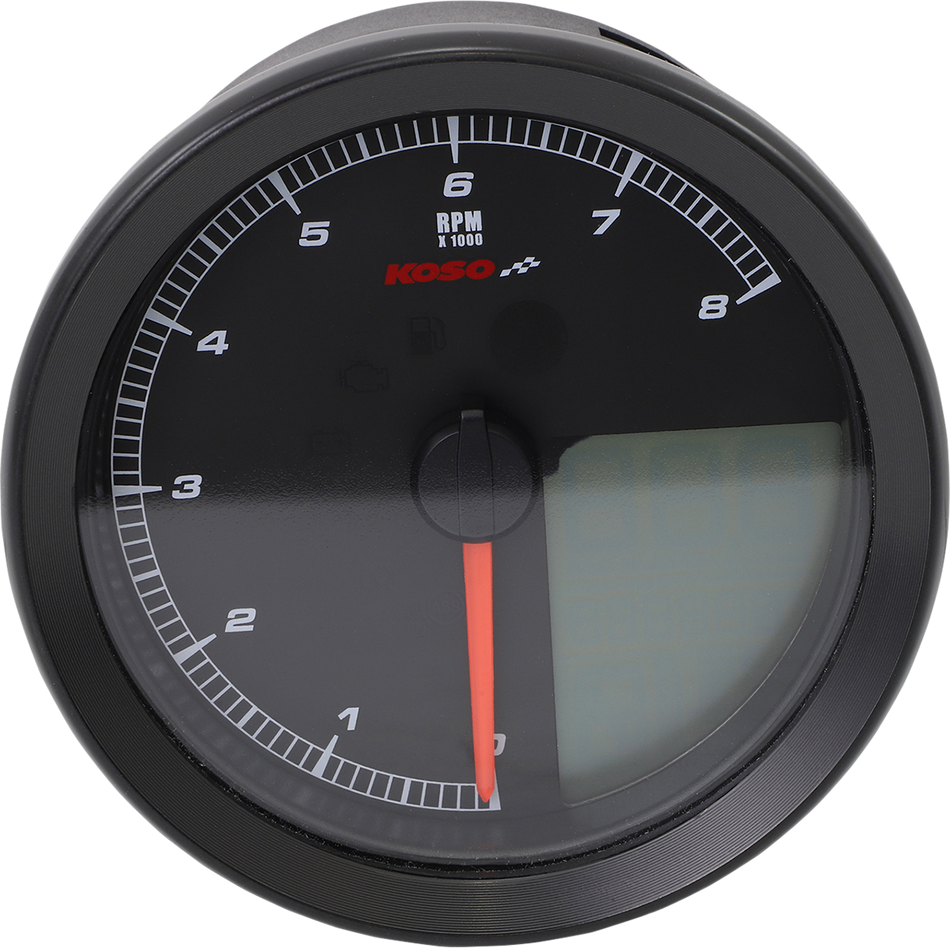 KOSO NORTH AMERICA Multi Function Speedometer/Tachometer - HD-04 - Black BA051231