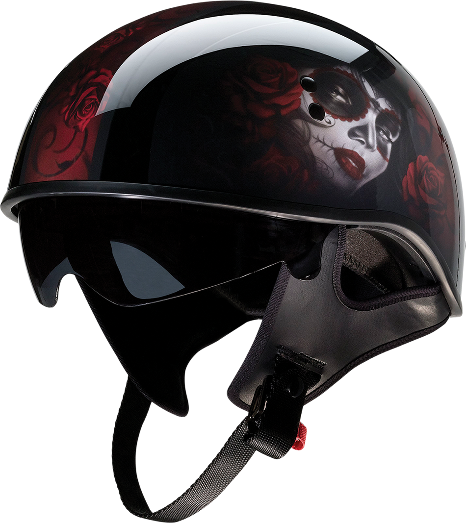 Z1R Vagrant Helmet - Red Catrina - Black/Red - Large 0103-1316