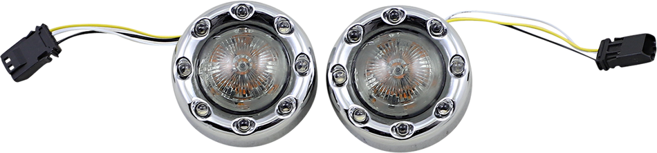 CUSTOM DYNAMICS Bullet Turn Signal JAE - Chrome - Smoke Lens PB-BR-AW-JAE-CS