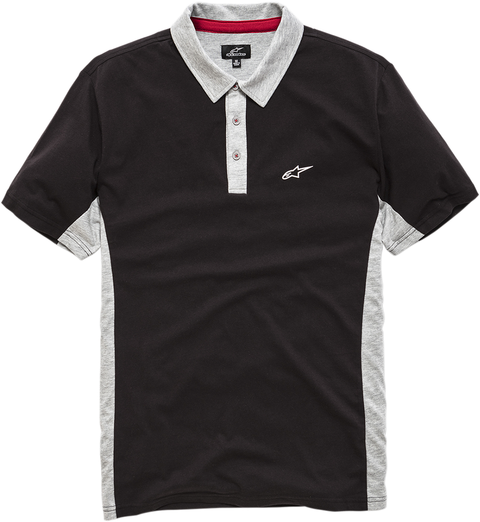 ALPINESTARS Champion Poloshirt - Schwarz/Grau meliert - XL 1210415001028XL