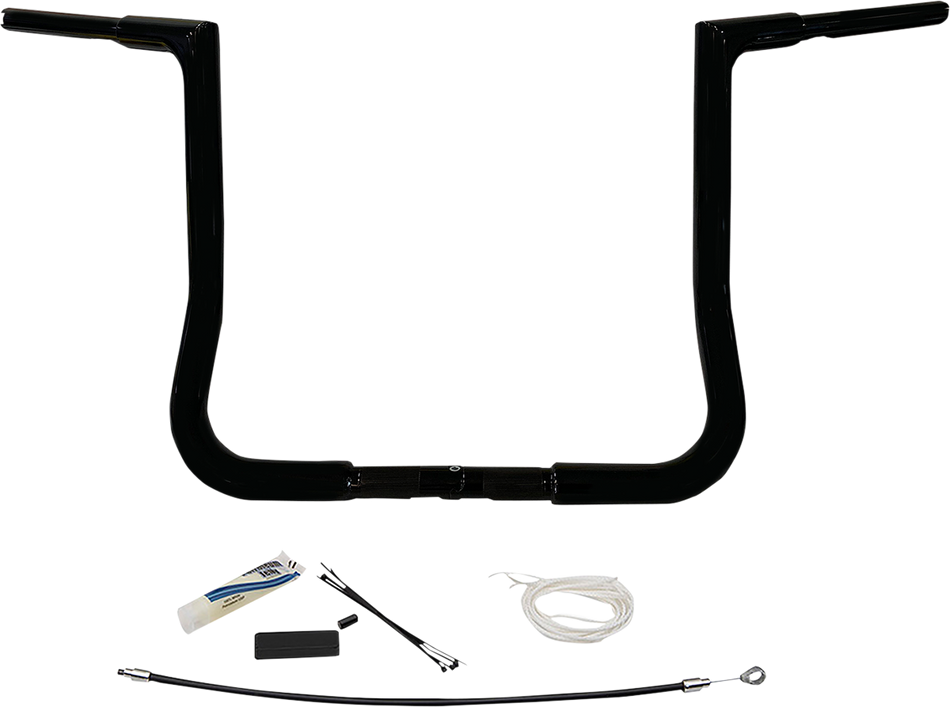 FAT BAGGERS INC. Handlebar Kit - Flat Top - 12" - Black 709112-B