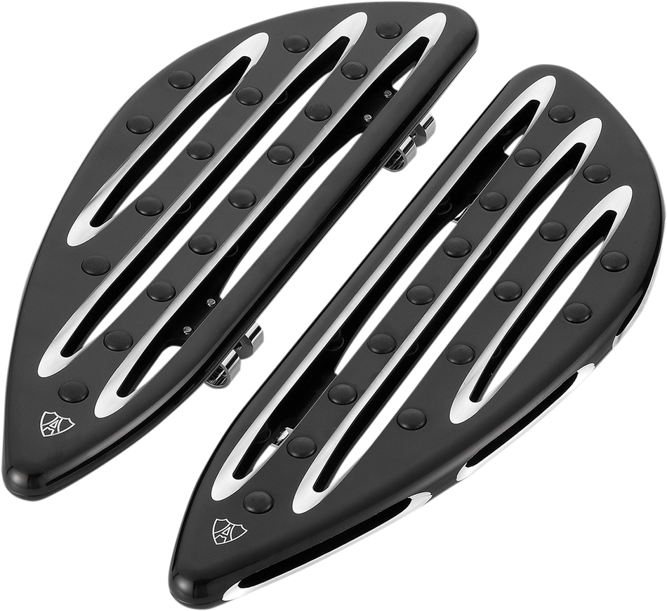 ARLEN NESS Driver Floorboards - Deep Cut - Black 06-833