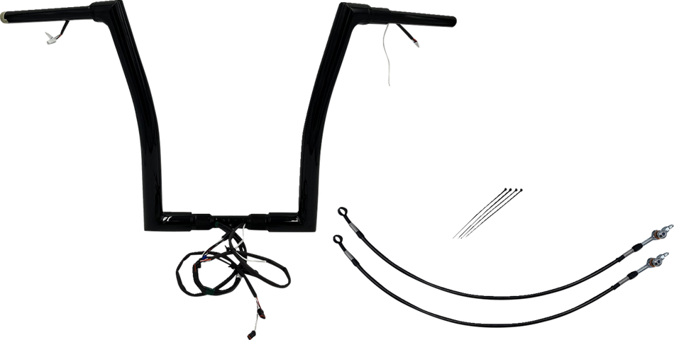 FAT BAGGERS INC. Handlebar Kit - Flat Top - 16" - Black 602316-B