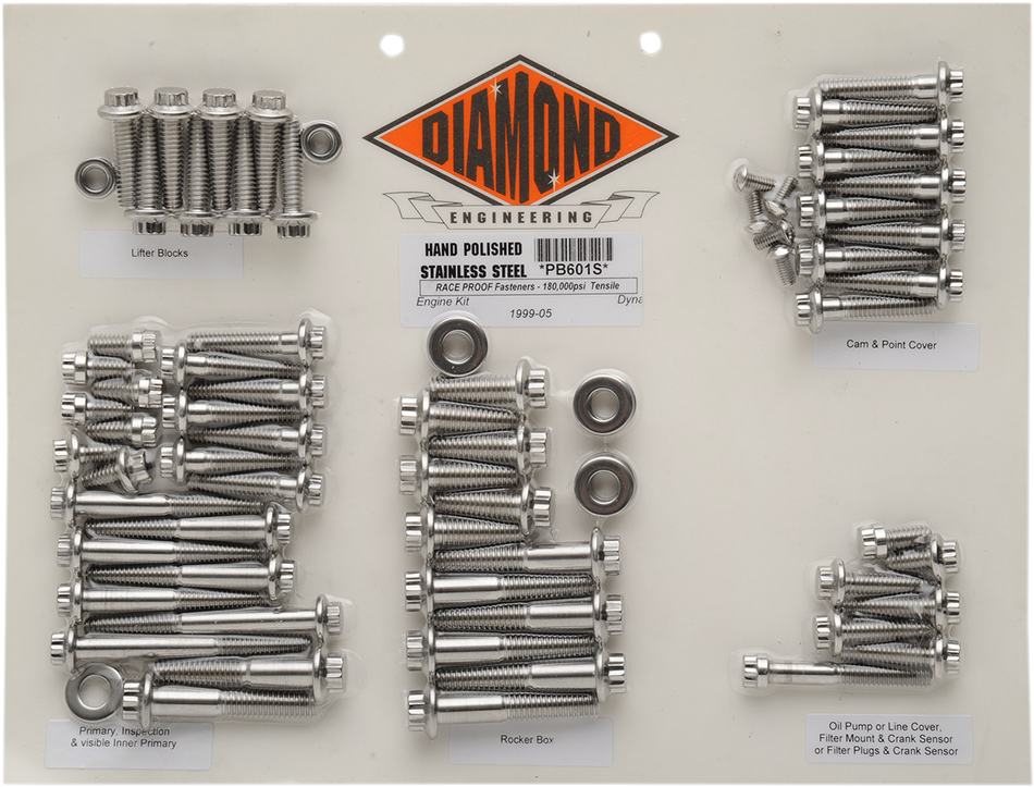 DIAMOND ENGINEERING Bolt Kit - Motor - FXD PB601S