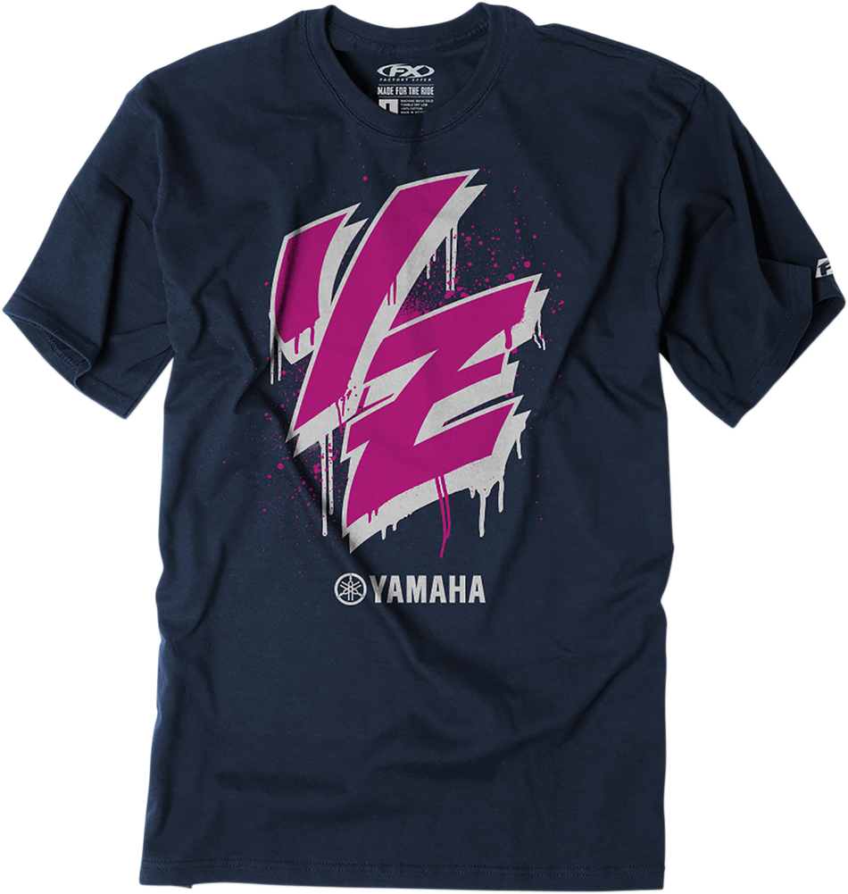 FACTORY EFFEX Youth Yamaha Drip T-Shirt - Navy - Medium 23-83202