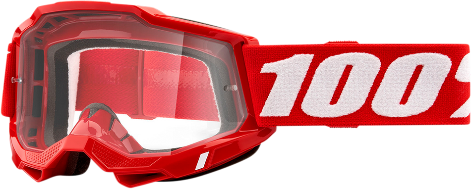 100% Accuri 2 OTG Goggles - Red - Clear 50018-00005