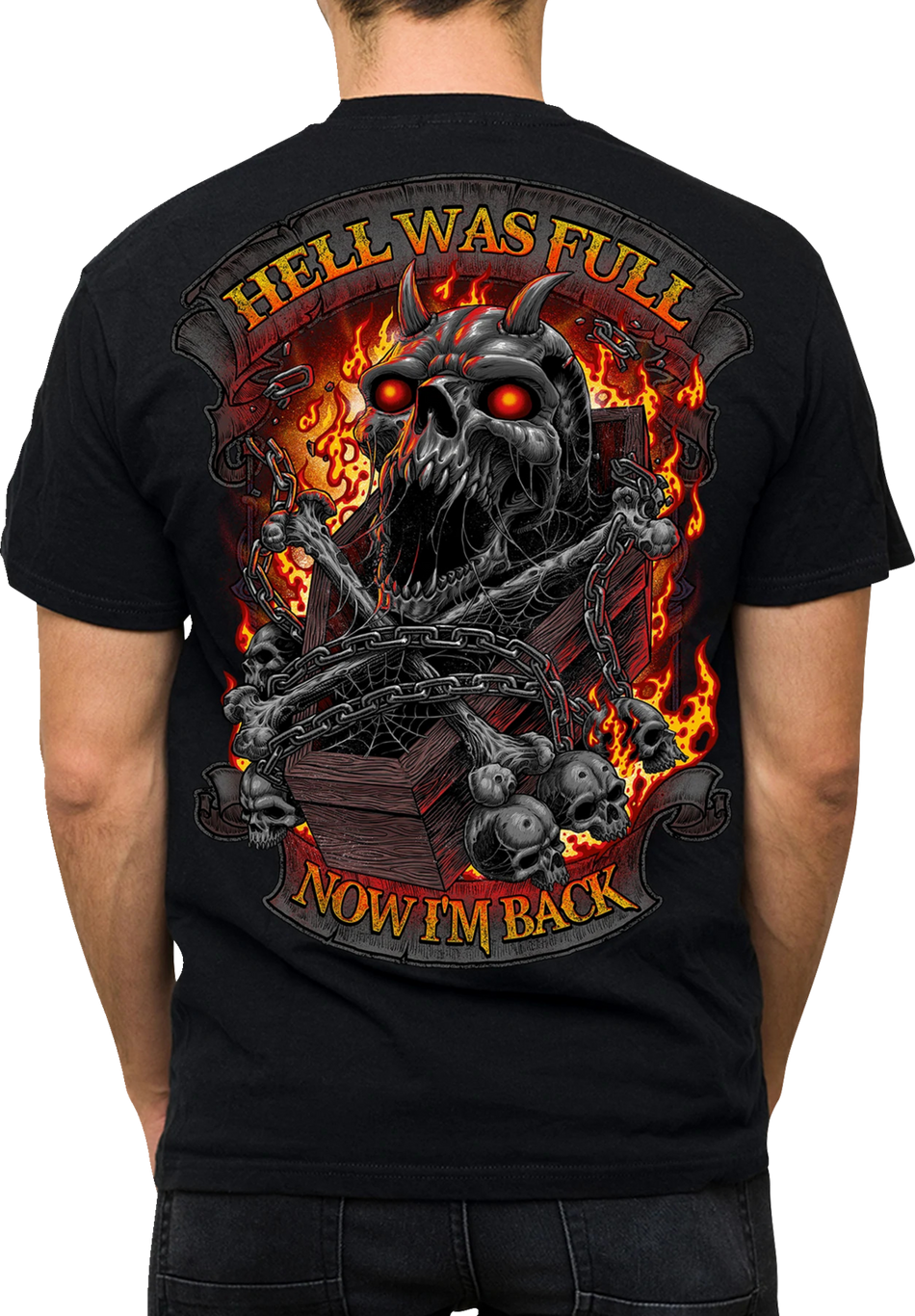 LETHAL THREAT Hell Was Full T-Shirt - Black - Large LT20901L