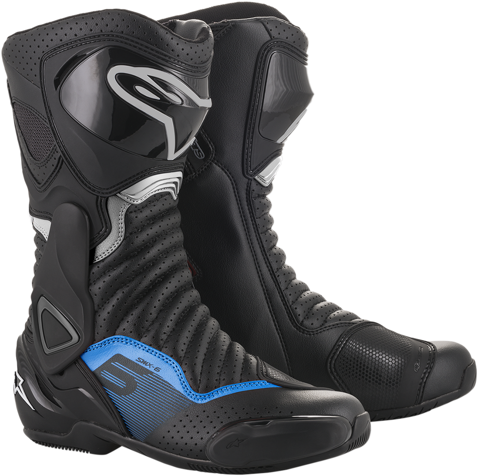 ALPINESTARS SMX-6 v2 Vented Boots - Black/Gray/Blue - US 9.5 / EU 44 2223017-1178-44