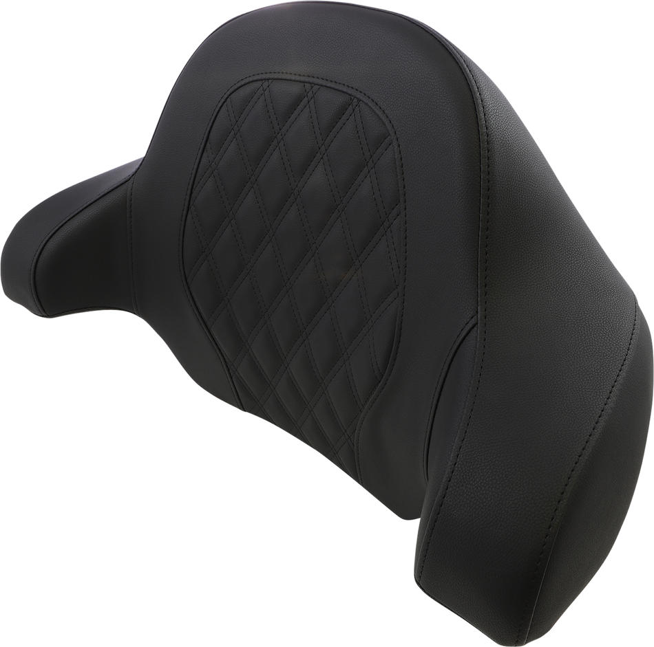 SADDLEMEN Tour-Pak Backrest Pad - Step-Up - Lattice Stitch - Black - FL '14-'23 814-07-TPACK-SU