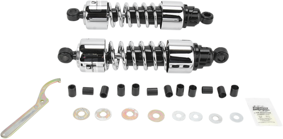 PROGRESSIVE SUSPENSION Shocks - 412 Cruiser Series - Chrome - 12.5" - Heavy Duty 412-4206C