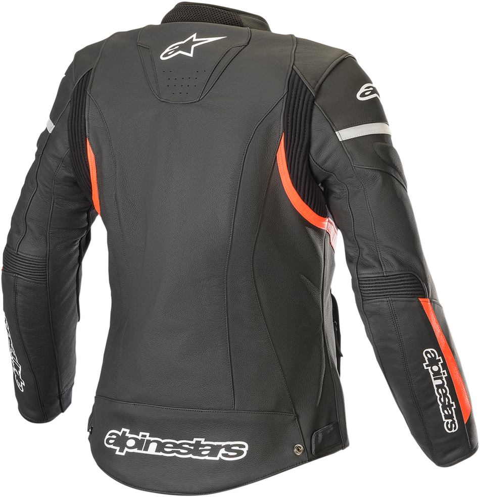 ALPINESTARS Stella Damen Kira Lederjacke - Schwarz/Rot - US 8 / EU 44 3112019-1030-44