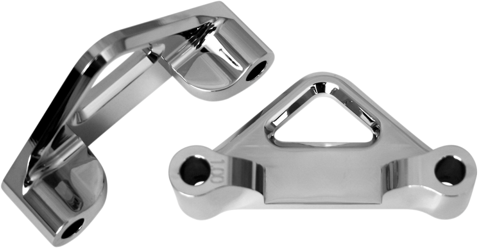 ACCUTRONIX Hot Legs/Bagger Legs Fender Spacers - Chrome - 1.00" Spacer - For 6" Width Fender TFS41-EMF100C