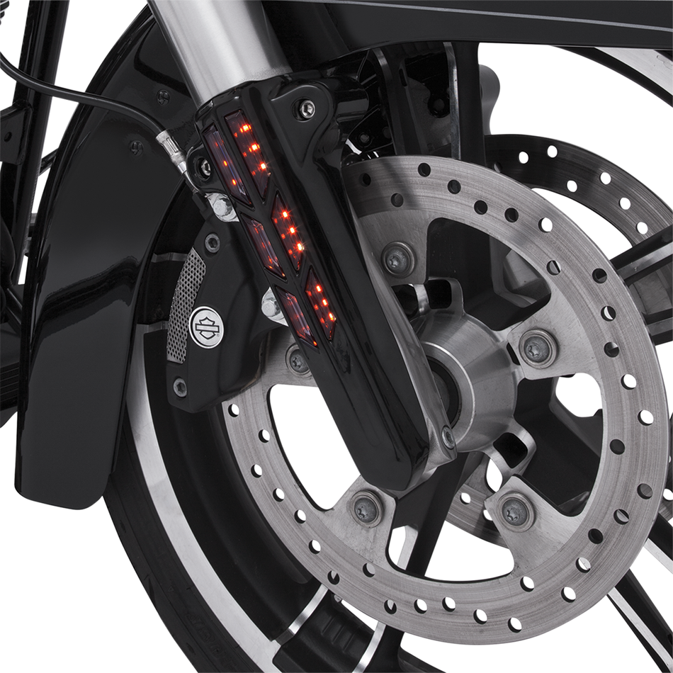 CIRO Forkini Lower Leg Covers - Gloss Black - With LEDs 43003