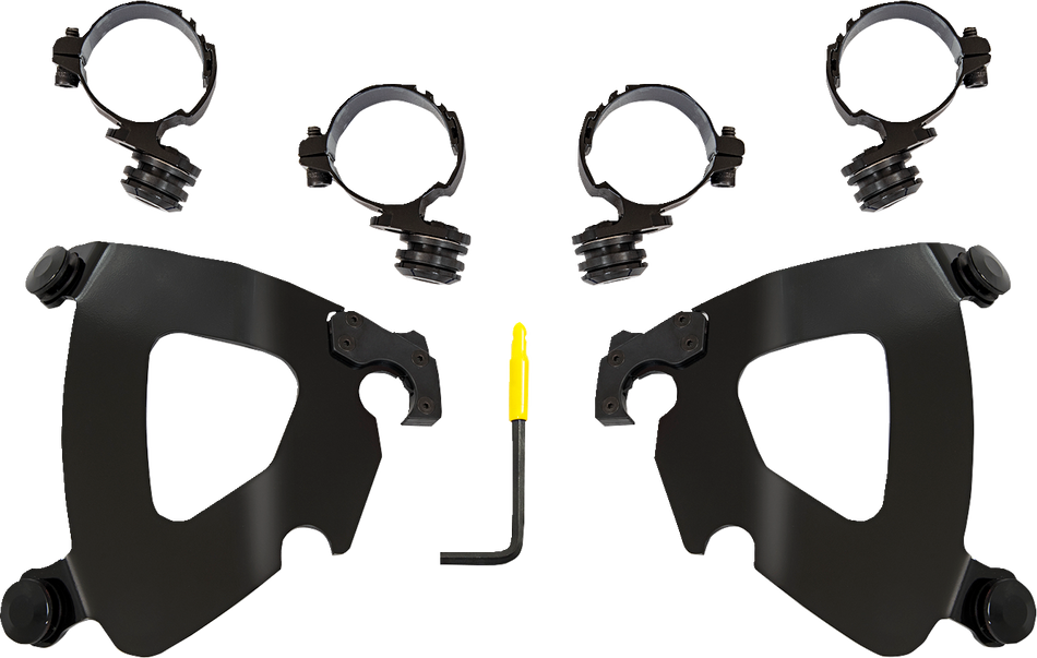 MEMPHIS SHADES Gauntlet Mounting Kit - Black - Honda MEB2068