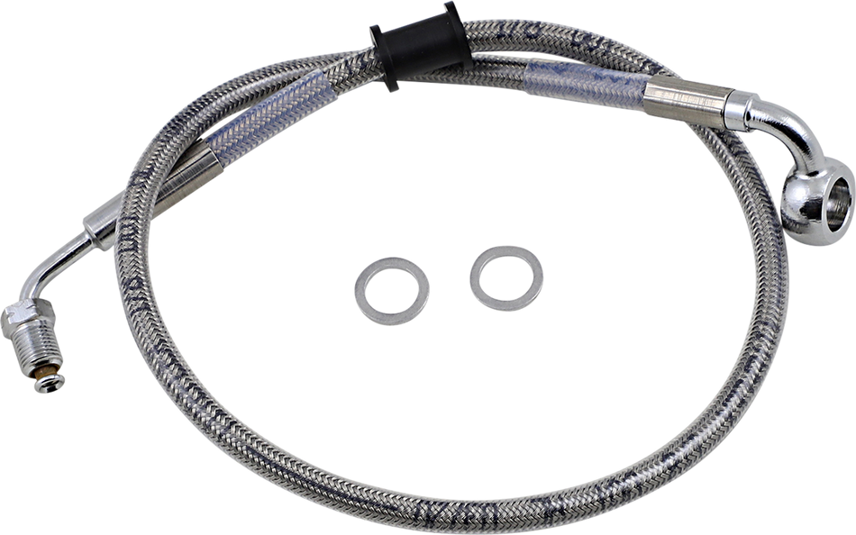 DRAG SPECIALTIES Brake Line - Front (Upper) - Stainless Steel 618675