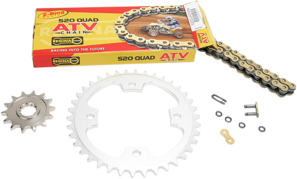 REGINA Chain and Sprocket Kit - Kawasaki - KFX 450R - '08-'14 5QUAD/094KKA019