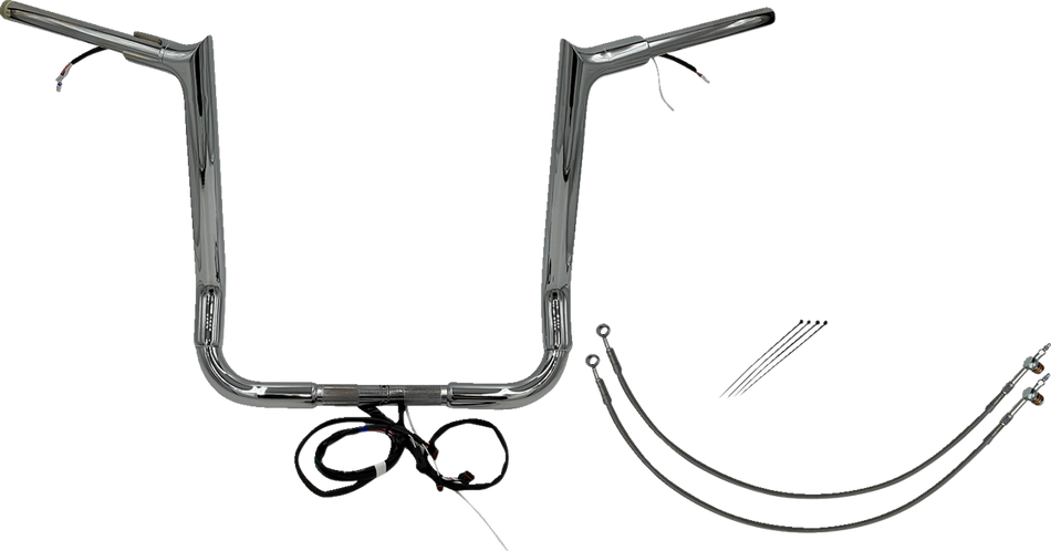 FAT BAGGERS INC. Handlebar Kit - Pointed Top - 16" - Chrome 801216