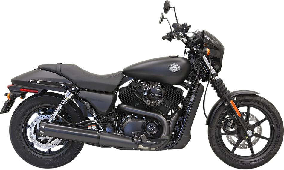 BASSANI XHAUST 4" Black Muffler - Straight - XG500/750 1587RB