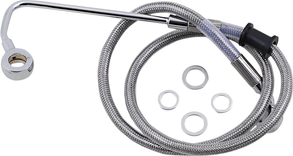 DRAG SPECIALTIES Brake Line - Front (Upper) - Stainless Steel 618302