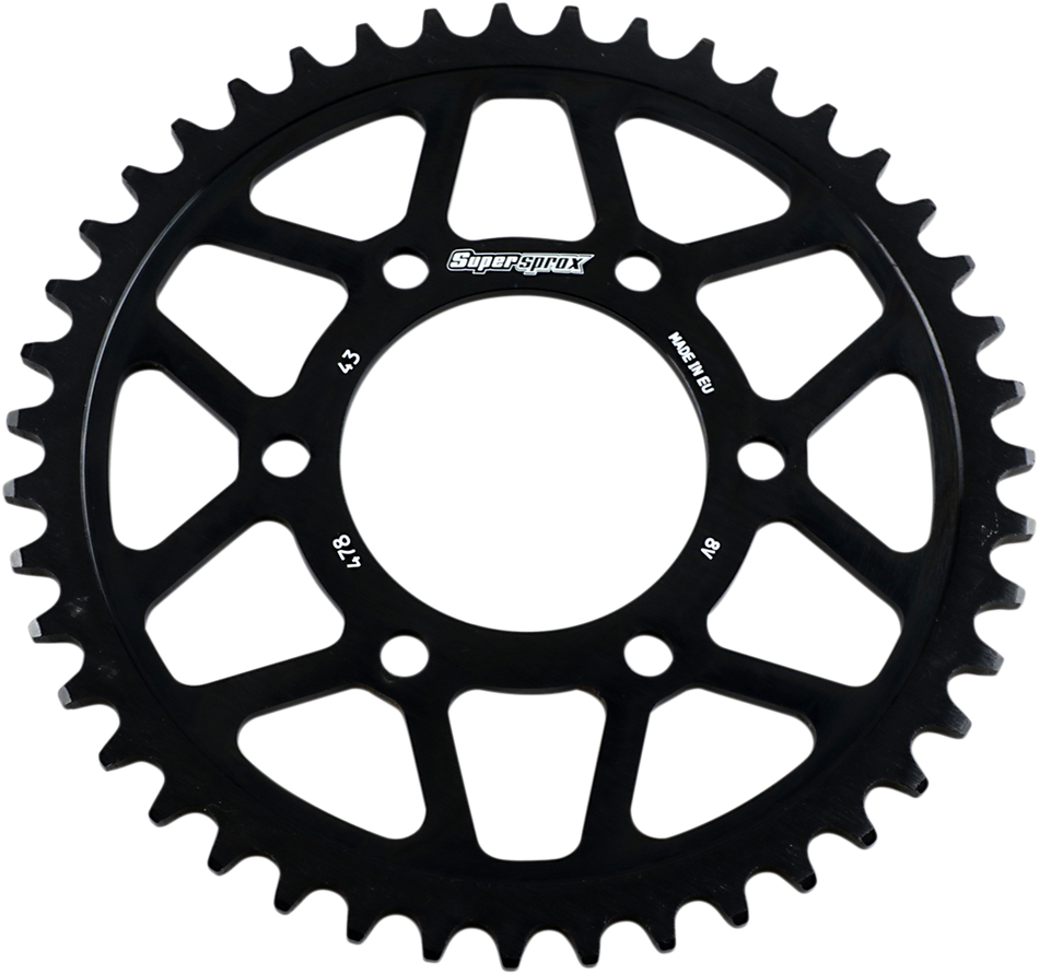 SUPERSPROX Edge Rear Sprocket - Black - 43 Tooth RFA-478-43-BLK