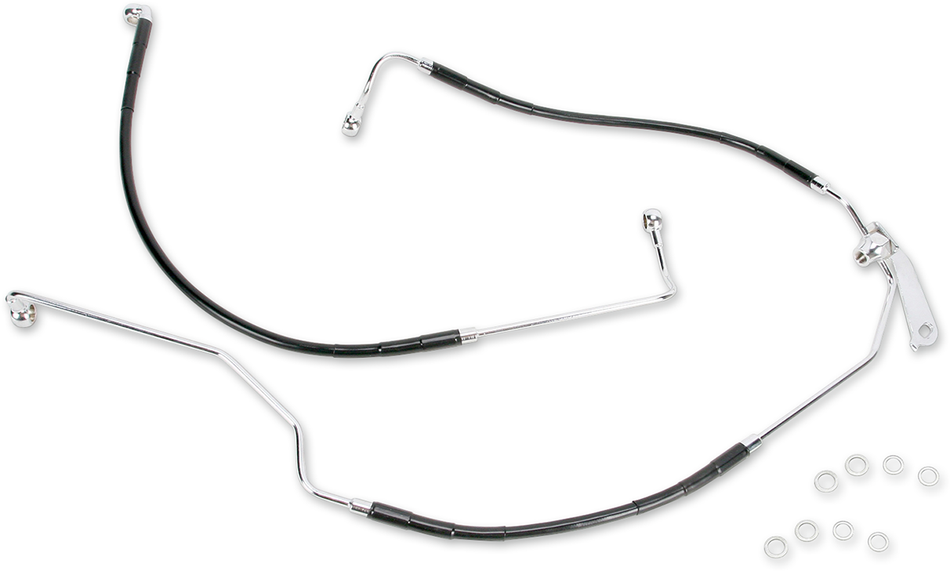 DRAG SPECIALTIES Brake Line - Rear - Black 640231-BLK