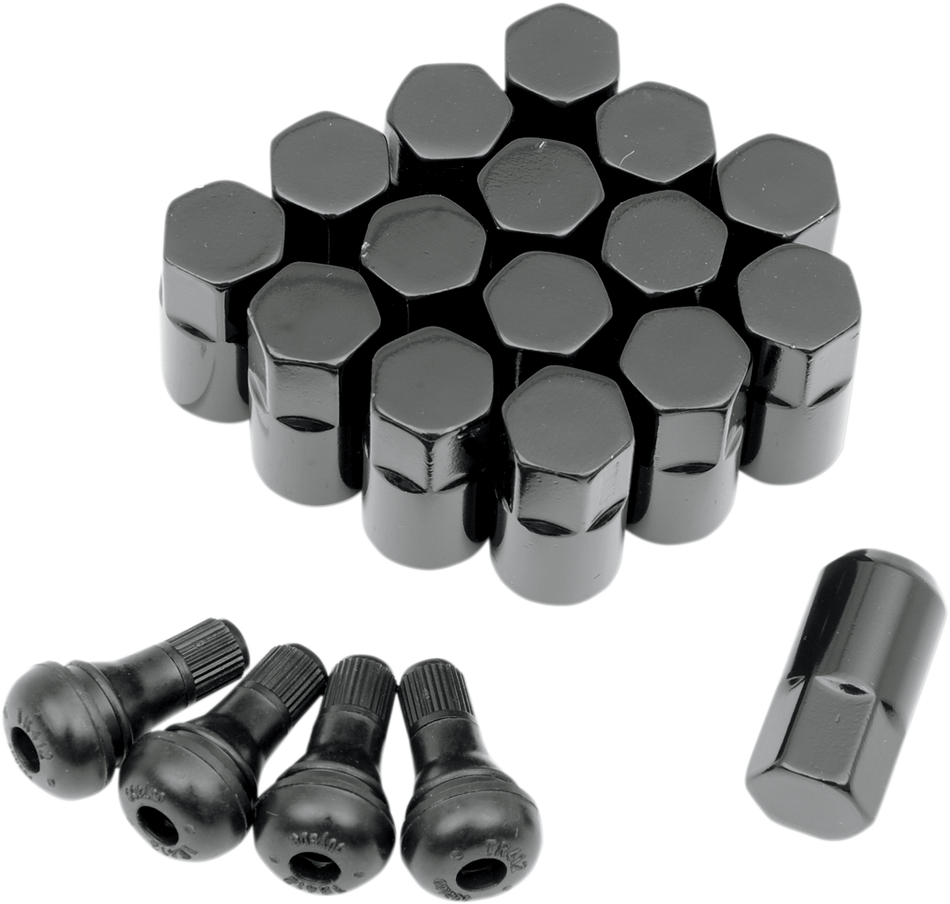 MOOSE UTILITY Lug Nut - 12 mm x 1.25 - Black - 16 Pack SP300MO206B