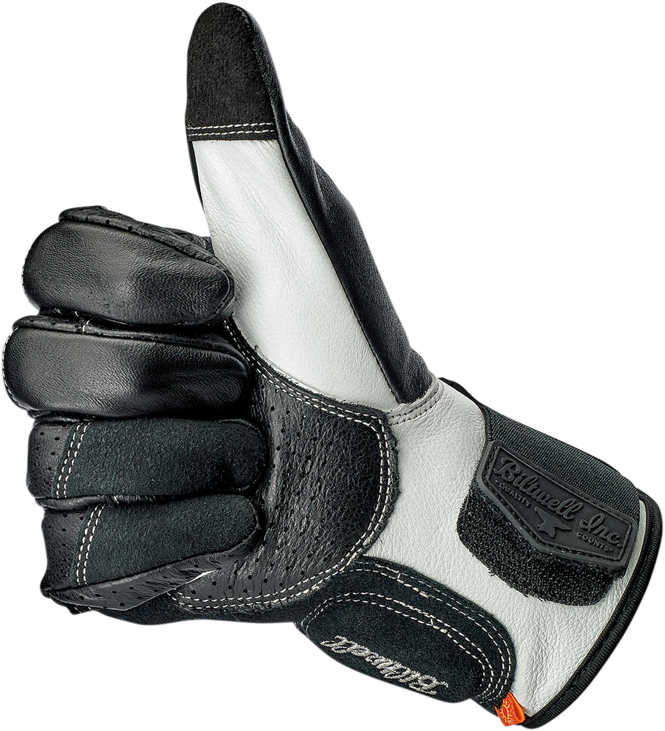 BILTWELL Borrego Gloves - Black/Cement - Small 1506-0104-302