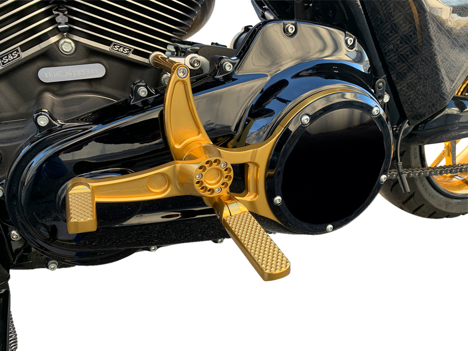 HAWG HALTERS Mid Controls - Gold - Knurled Pegs - FLH '16-'20 MCK-FH16GS-FK