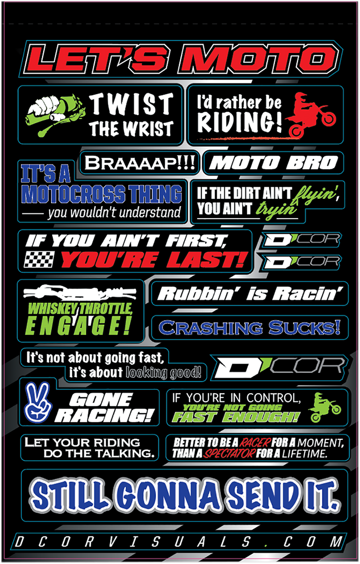 D'COR VISUALS Decal Sheet - MotoTalk 40-90-114