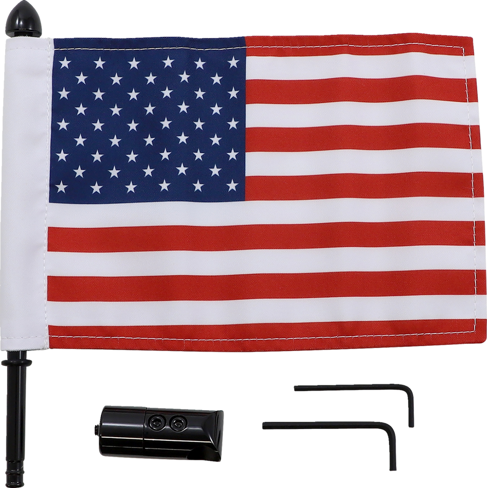 PRO PAD Luggage Rack Flag Mount - 5/8" Round - With 10" X 15" Flag BRFM-RDHB58