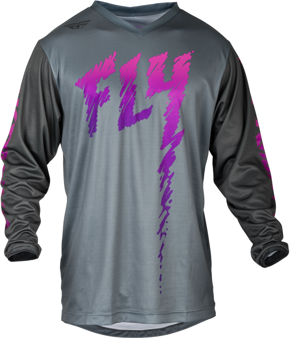 FLY RACING Youth F-16 Jersey Grey/Charcoal/Pink Yl 377-220YL