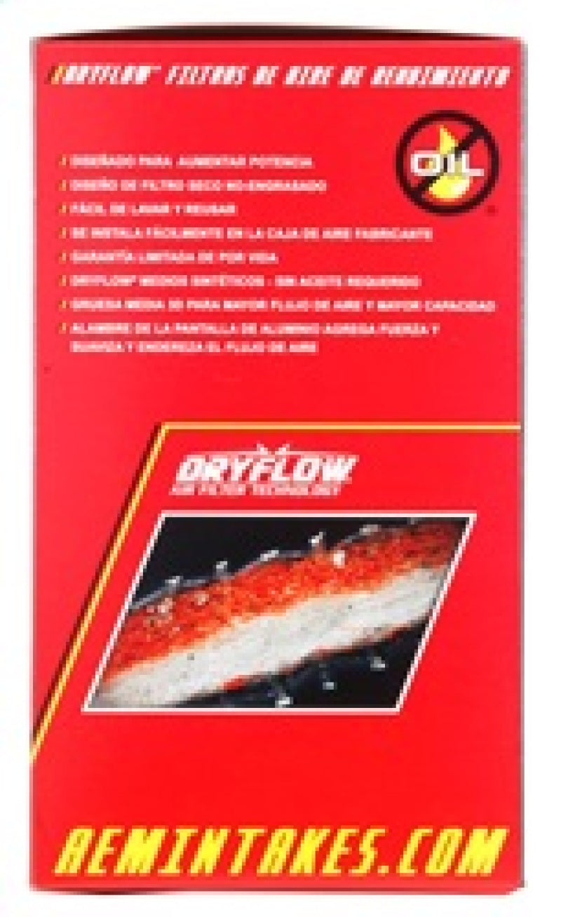 AEM Dryflow Air Filter - Round Tapered - 2.75in Flange ID x 5.5in Base OD x 4.75in Top OD x 7.5in H 21-2157DK