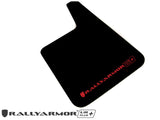 Rally Armor Universal Fit (No Hardware) UR Plus Black UR Mud Flap w/ Grey Logo MF20-URP-BLK/GY