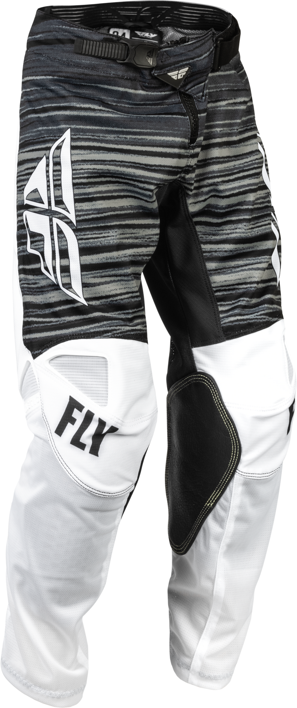 FLY RACING Youth Kinetic Mesh Pants Black/White/Grey Sz 22 376-34022