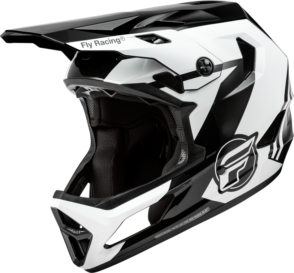 FLY RACING Youth Rayce Helmet Black/White/Grey Ys 73-3609YS